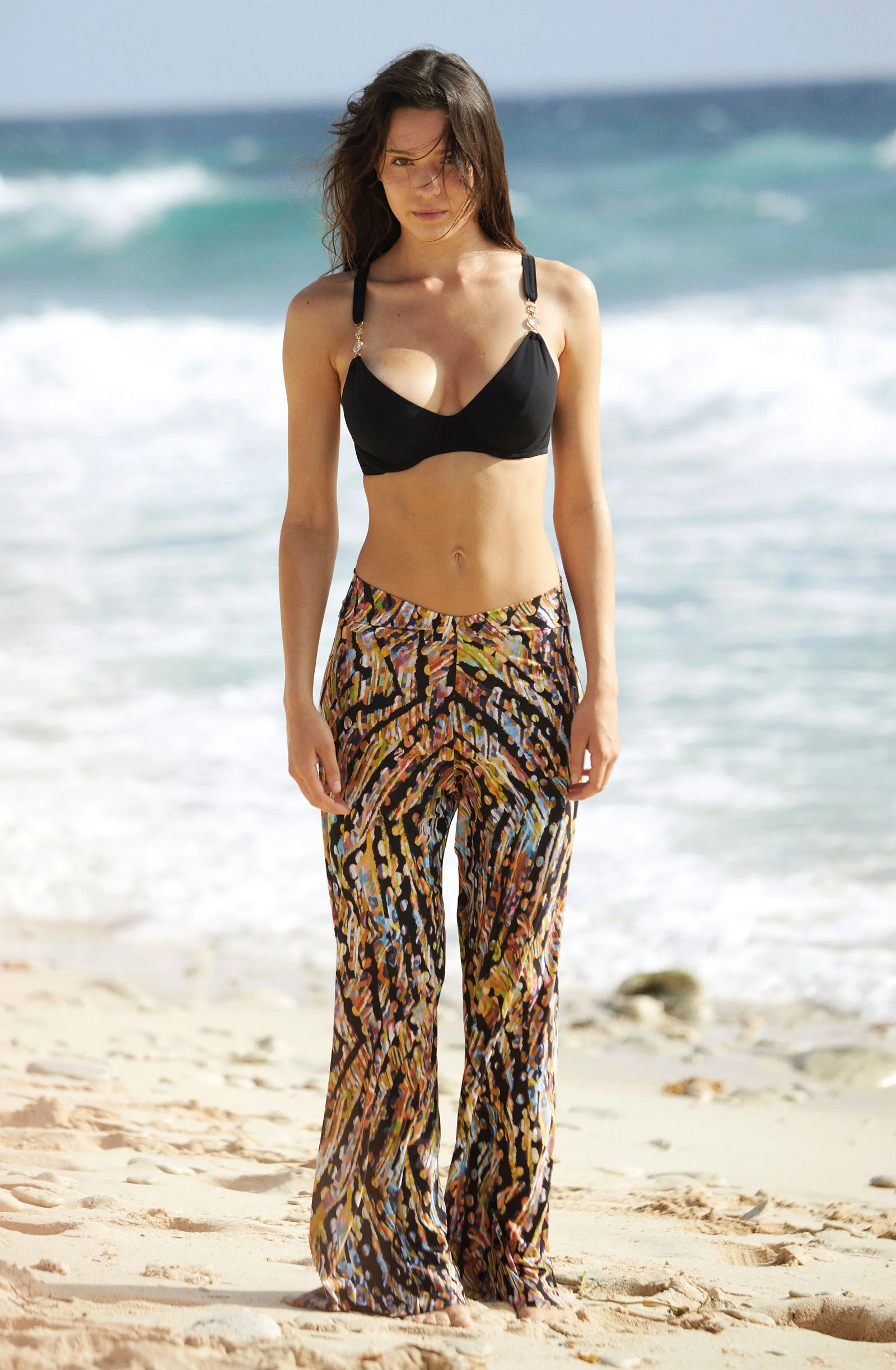 myla Pantalon ample en voile léger imprimé MELTING SPOT Melting spot