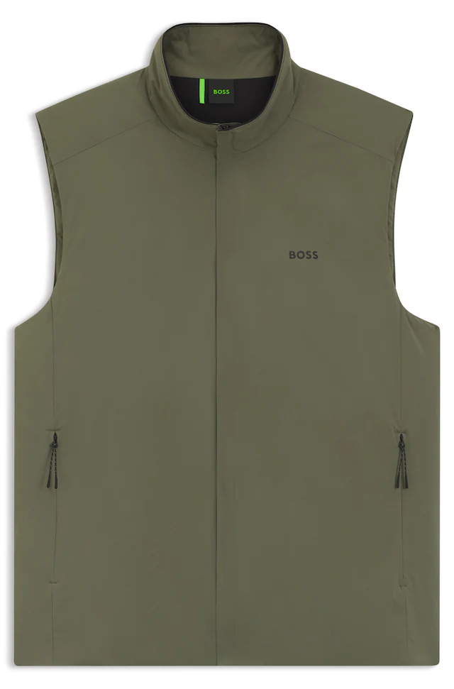 BOSS GREEN Funktionsweste Regular Fit, 4-Wege-Stretch-Qualität, Highloft-Stretch-Wattierung