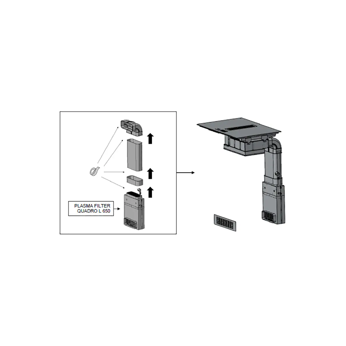 Witt platetopp med integrert ventilator WEP78FS2W
