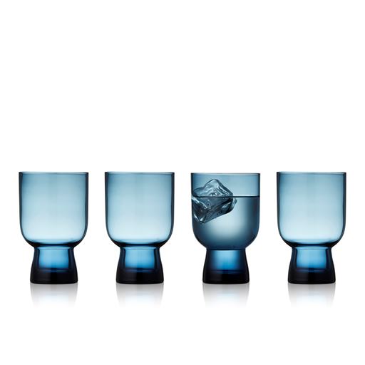 Lyngby Glas Sorrento 4-pak Vandglas, Blue, 30 cl