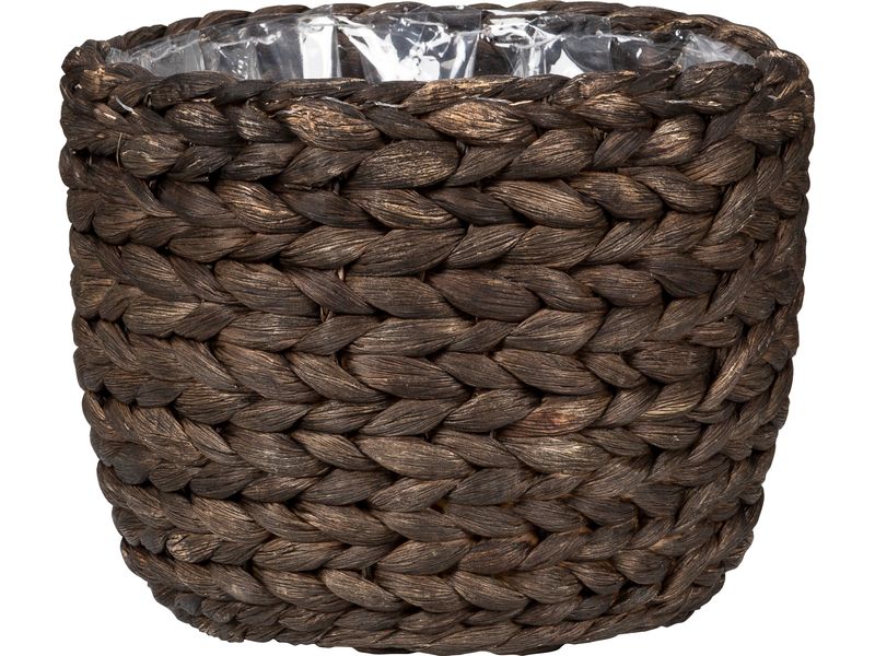 scheurich Pflanzengefäss mit Folie 25 x 22.5 cm,  Braun Übertopf-Korb