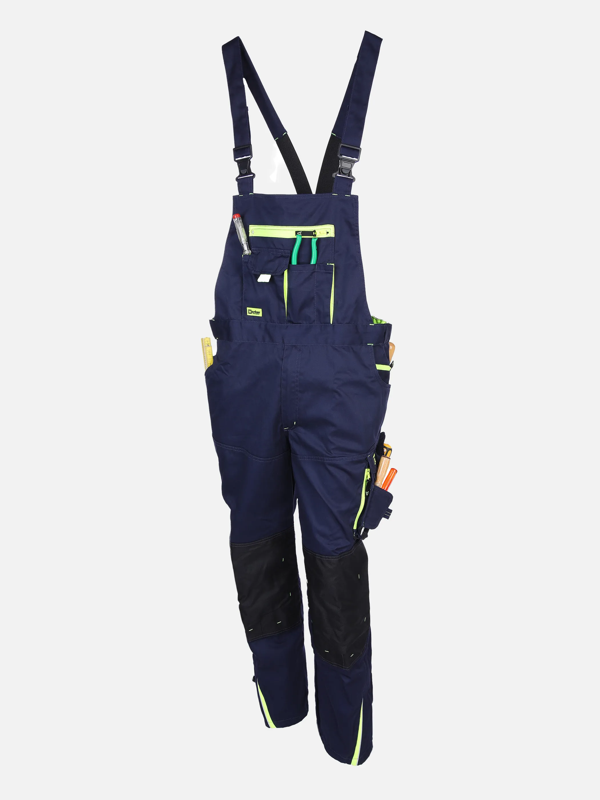 Herren Latz-Arbeitshose mit Neondetails