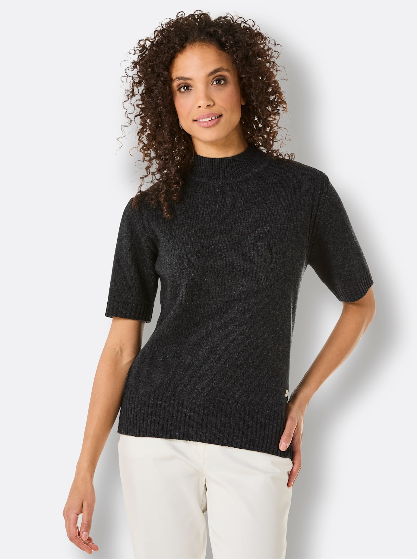 CREATION L PREMIUM Kurzarmpullover »Merino-Kaschmir-Pullover«