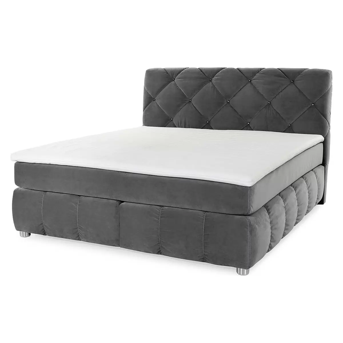 Boxspringbett Bellevue Max 180 x 200 Grau