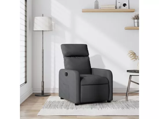 Fauteuil inclinable Gris foncé Tissu
