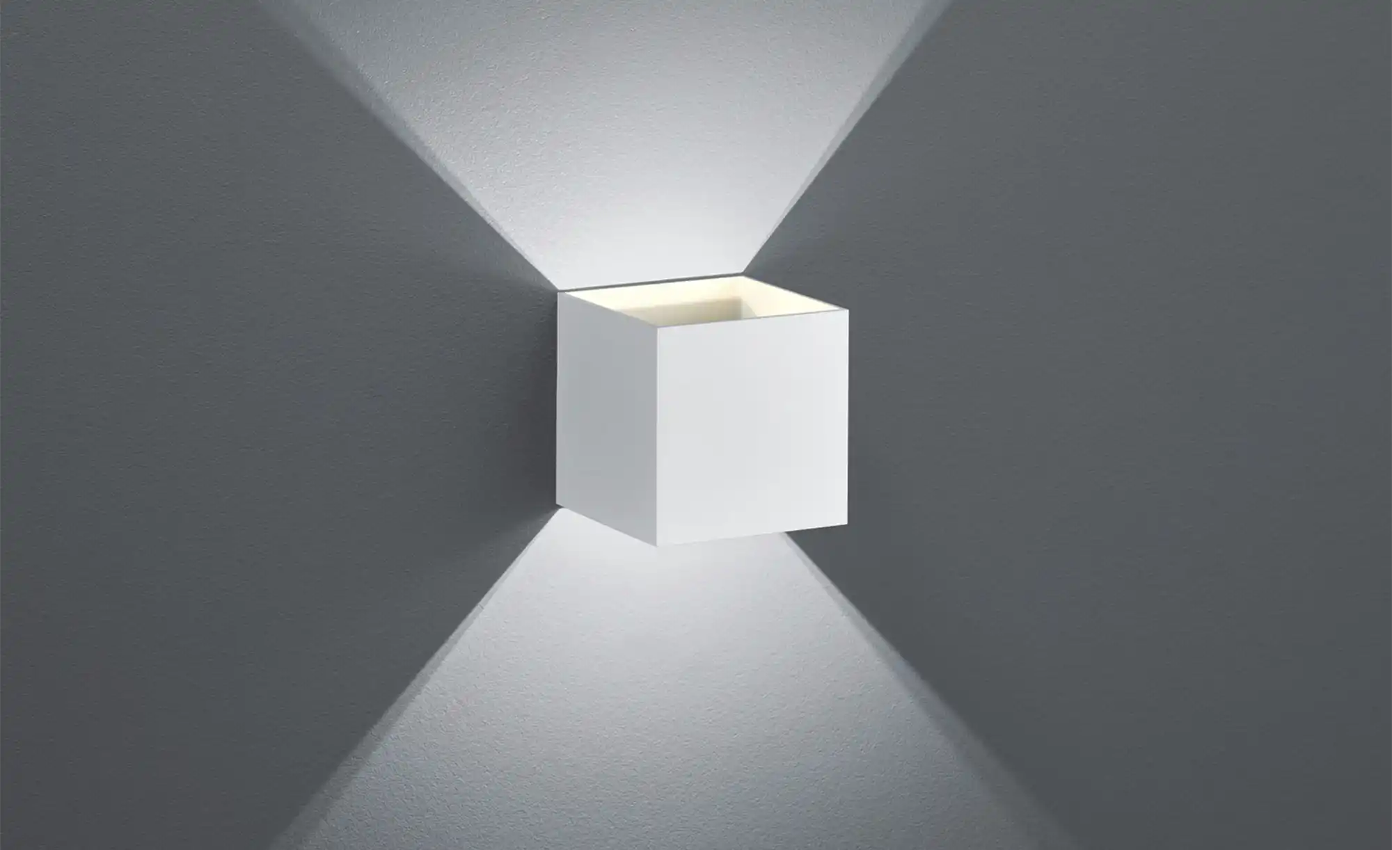 Trio LED-Wandleuchte, ´Kubus` weiß matt