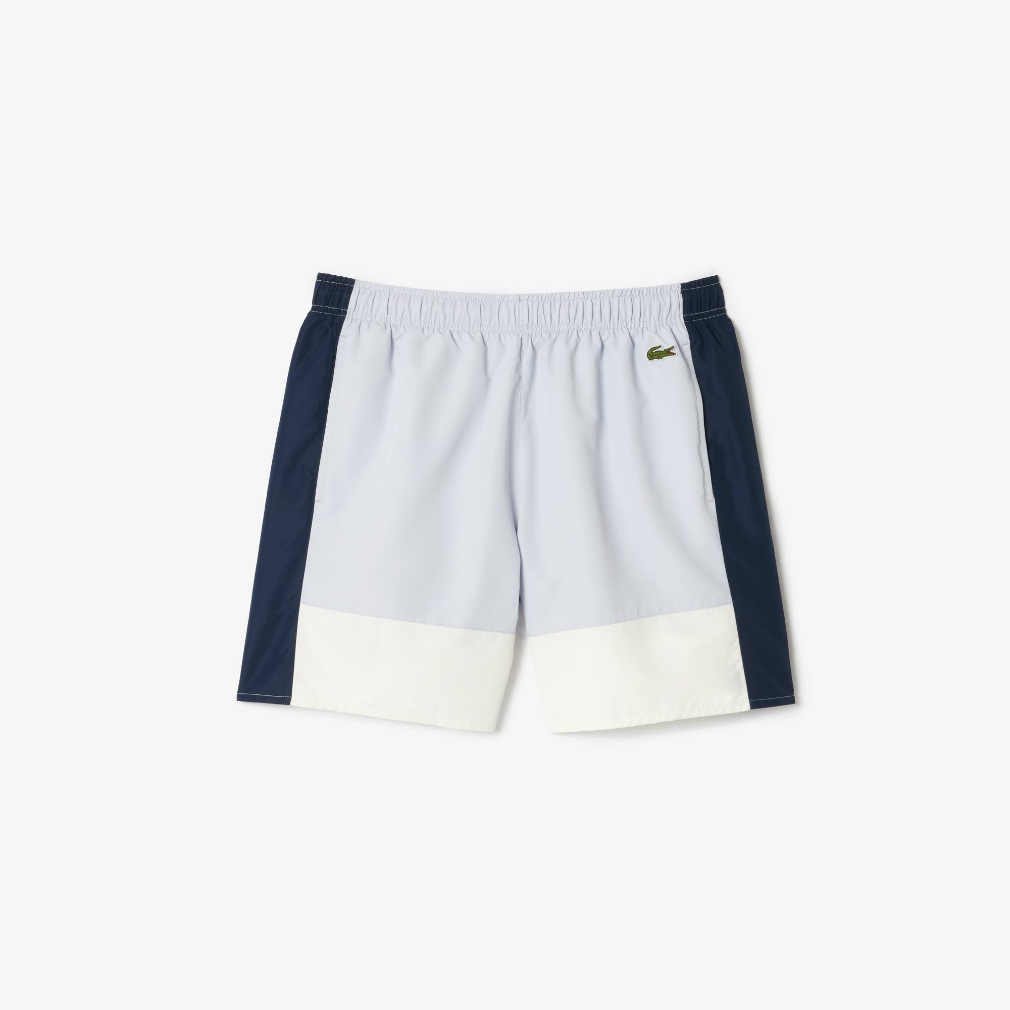 Short de bain mi-long color-block Maillots de bain - Bleu - Lacoste - Homme