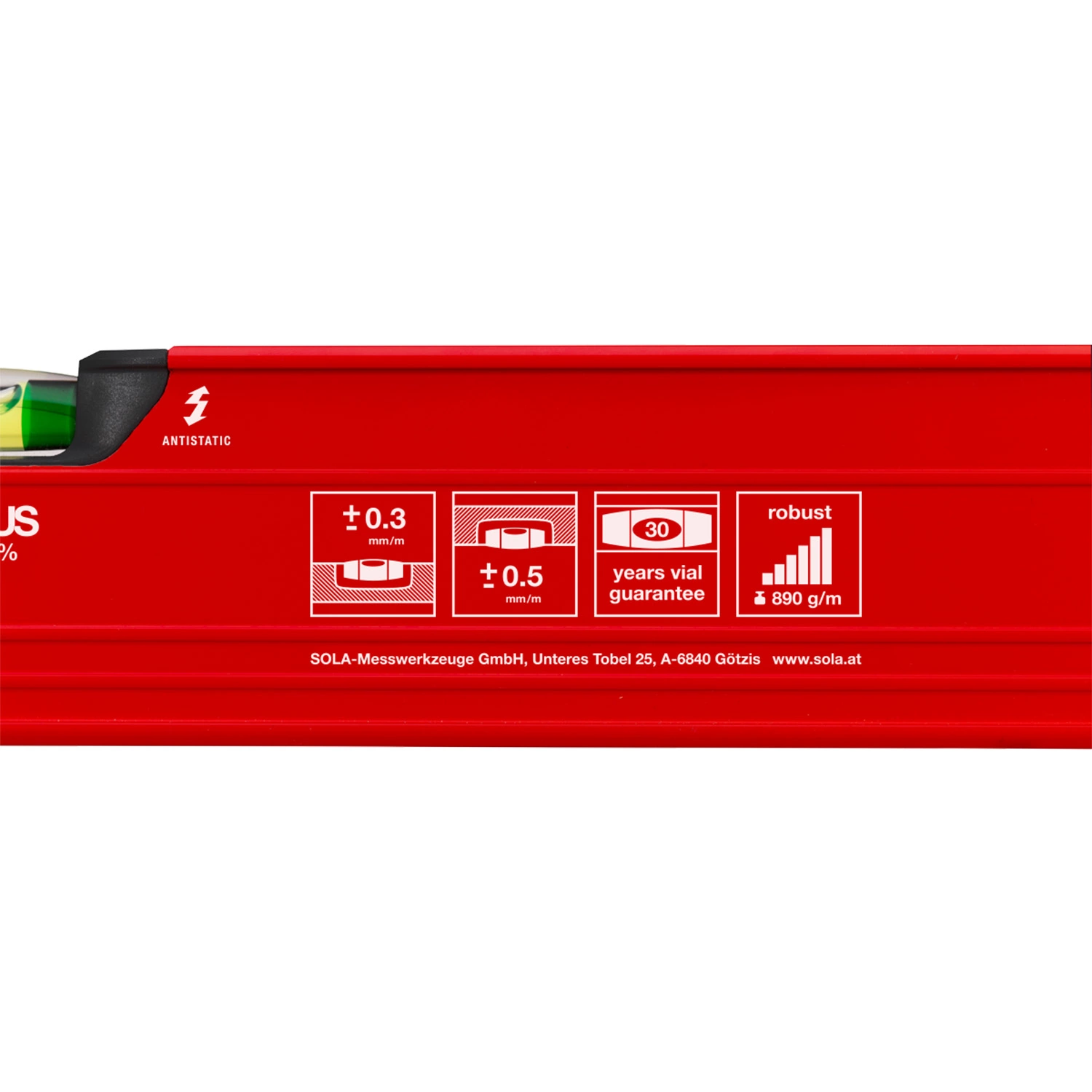 Sola Big RedM 3 180 Aluminium waterpas - Magnetisch - 1800mm