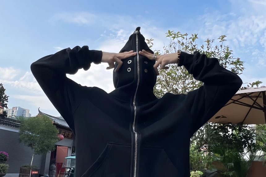 DragonRoad - Effen hoodie met rits