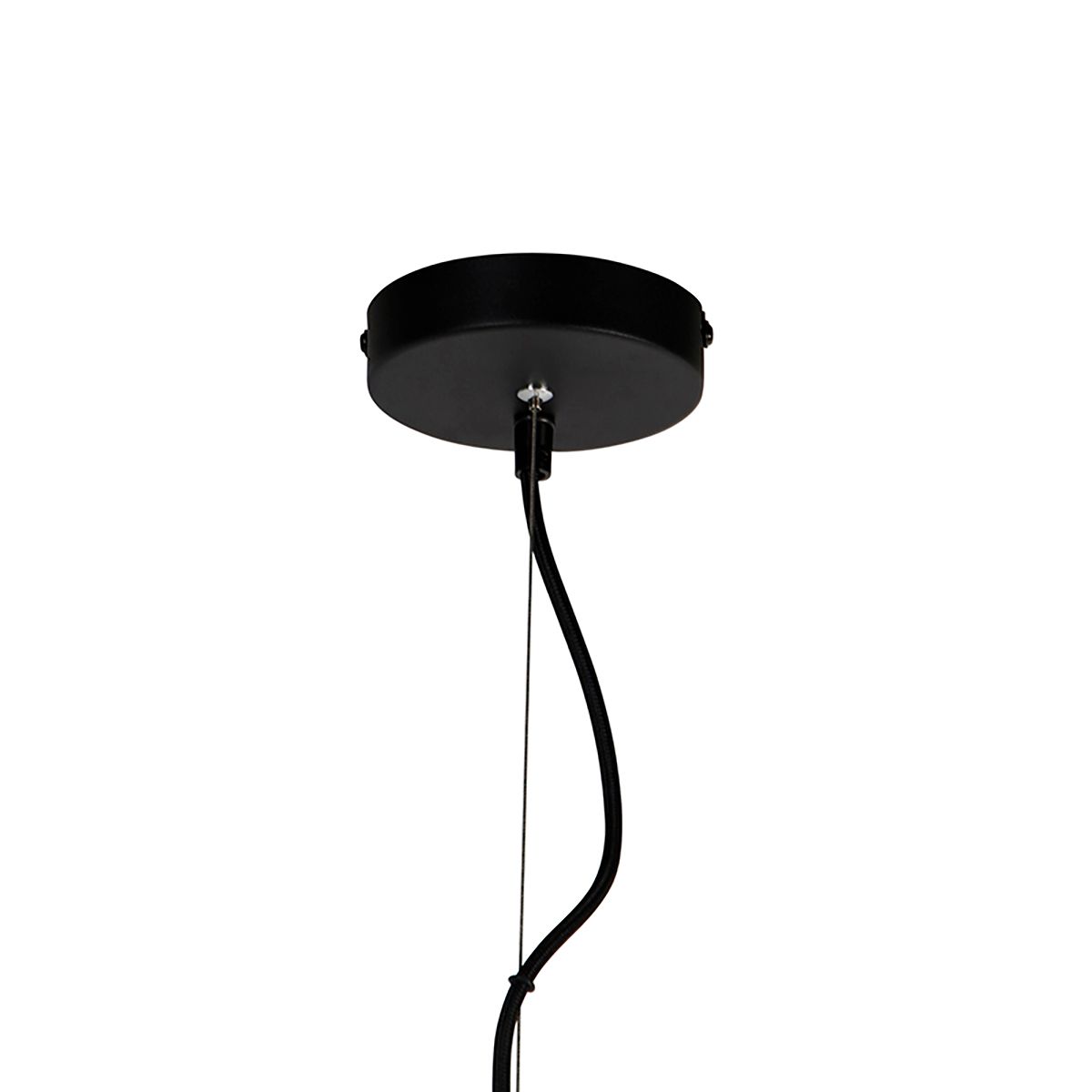 Smart ronde hanglamp zwart 50 cm incl. Wifi G95 - Dos