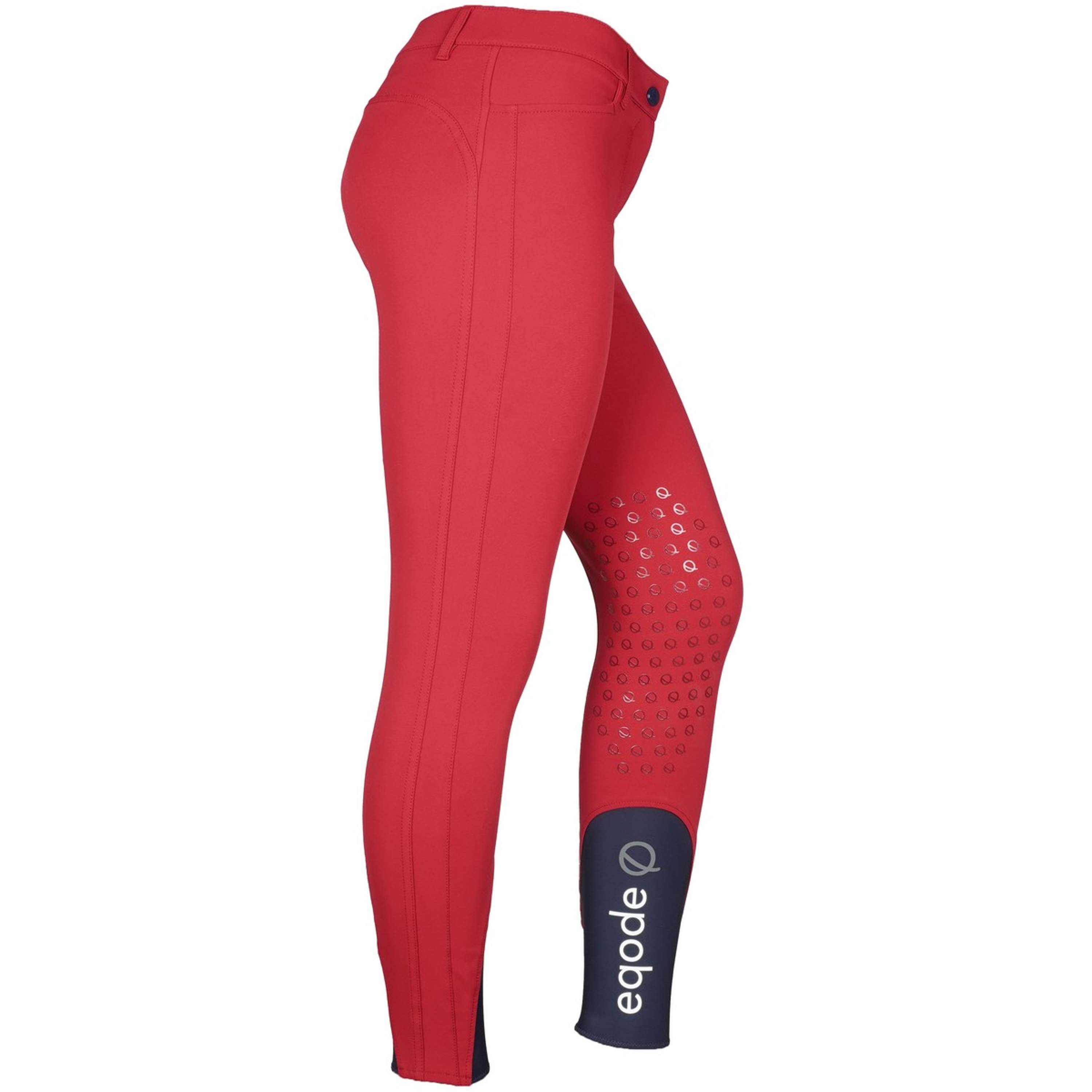 EQODE by Equiline Rijbroek Delma Knie Grip Cherry