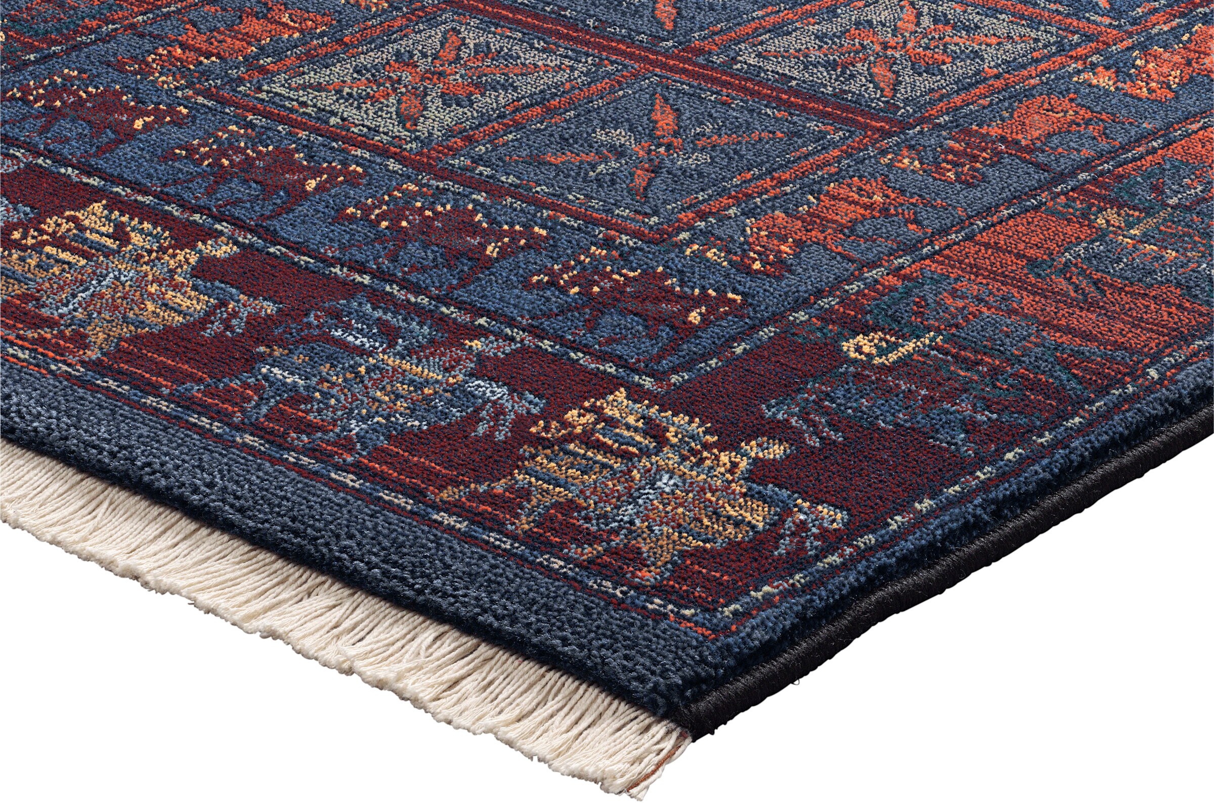 heine home Webteppich in bunt-blau