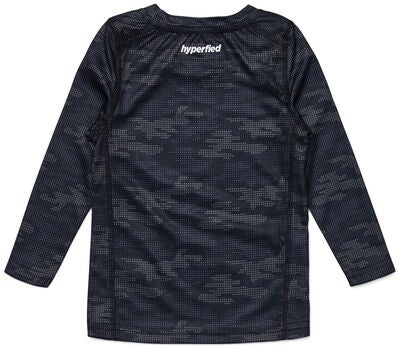 Hyperfied Long Sleeve Logo T-Shirt, Grey Camo