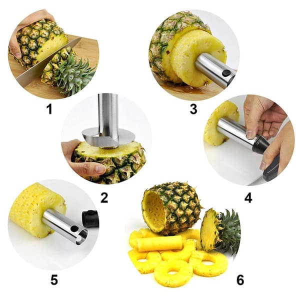 Ananas kuttere og skalcere av metall