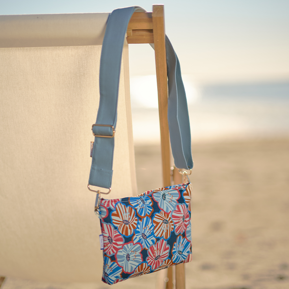 Pochette Tissu Anémones Rayées
