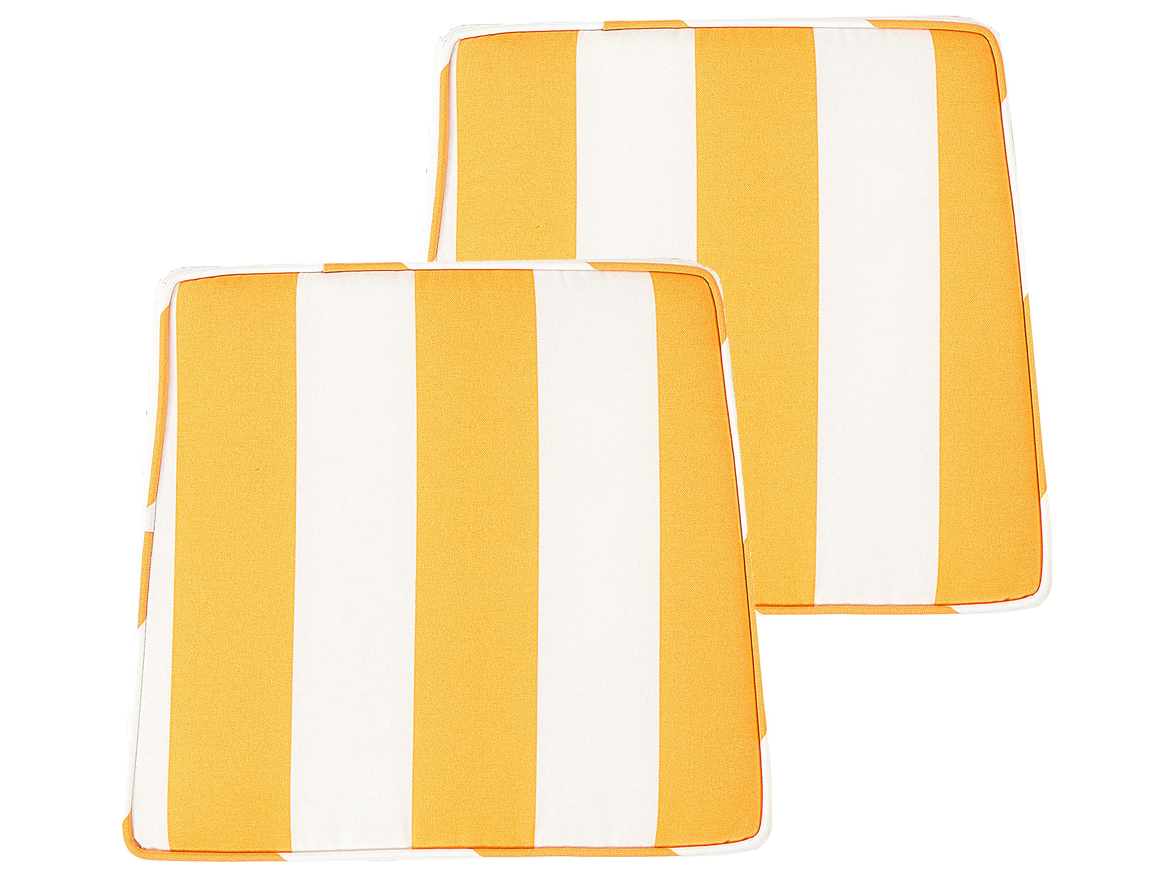 Set van 2 tuinzitkussens TERNI 37 x 34 cm Geel