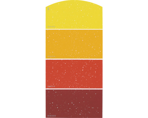 Kleurstaalkaart, kleurenkaart H25, glittereffect, intens rood kleurenschema, 21x10 cm