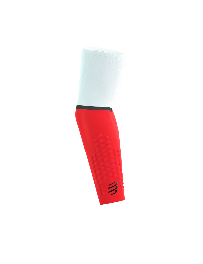 Compressport ArmForce Ultralight Armwarmers Wit/Fluo Rood