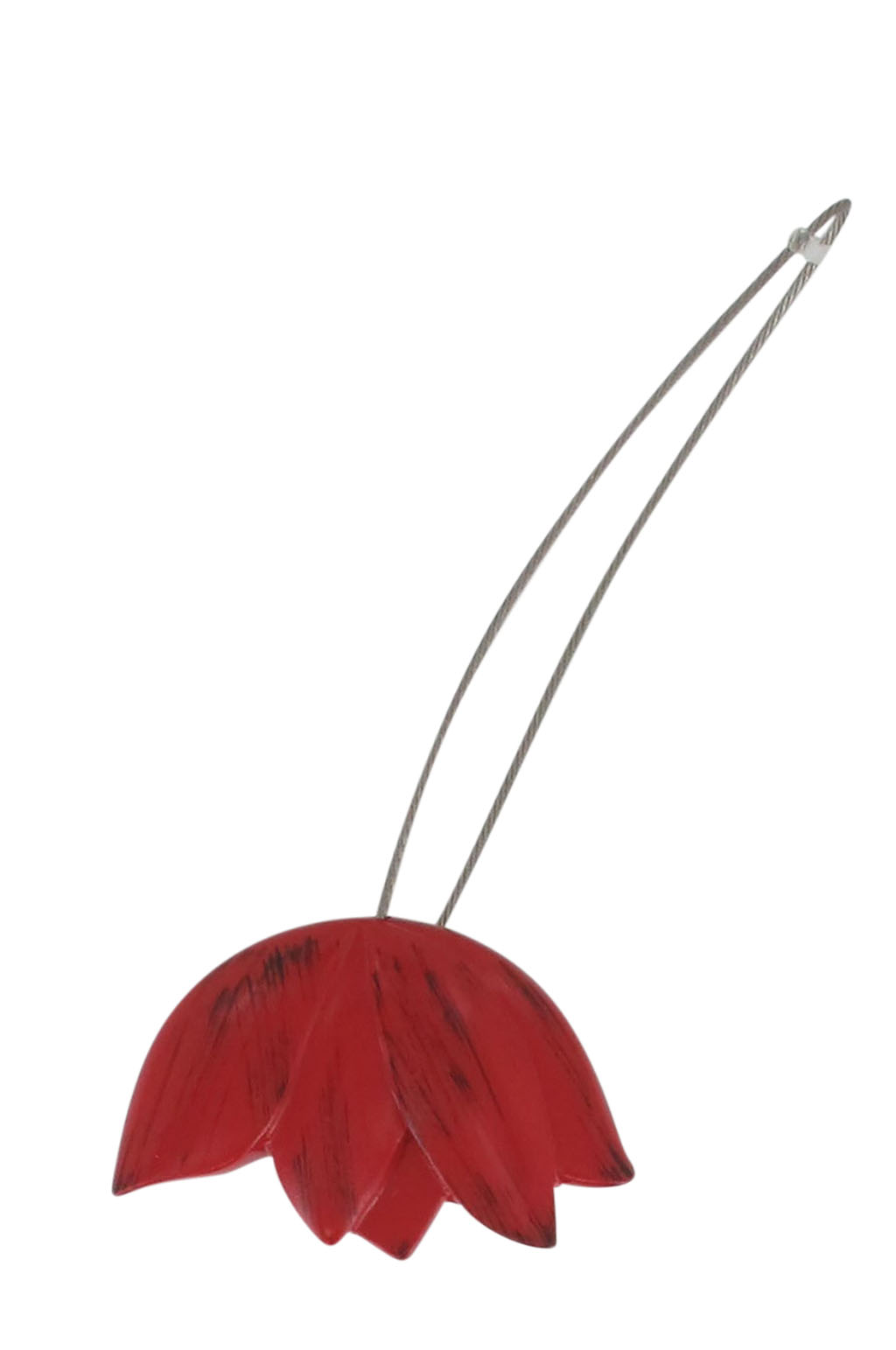 Embrasse aimantée résine TULIPE rouge noir