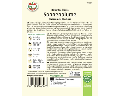 Zonnebloem Kleurrijke Mix Sperli Bloemzaden