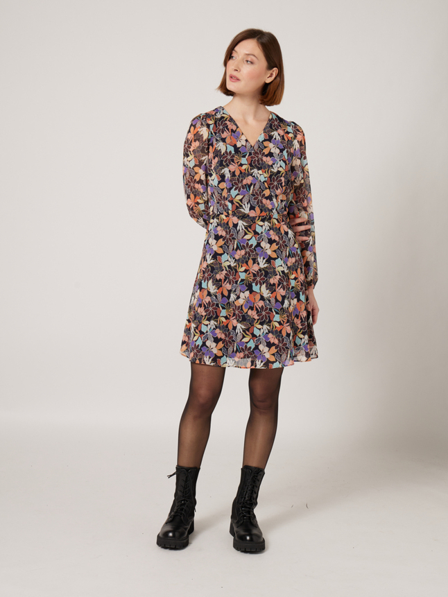 Robe courte imprimé floral