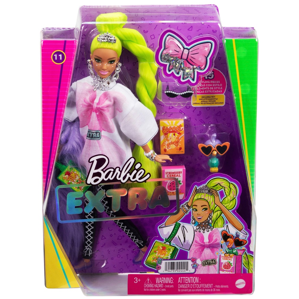 Barbie Extra Puppe 11 mit neongrünem Haar