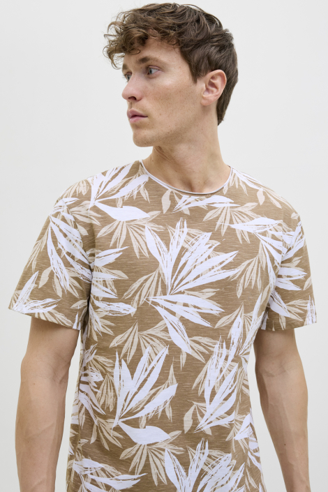 Jack & Jones taupe heren t-shirt
