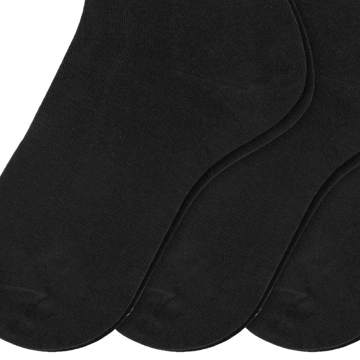 Gina Benotti 3 Paar Damen Socken mit Komfortbund schwarz