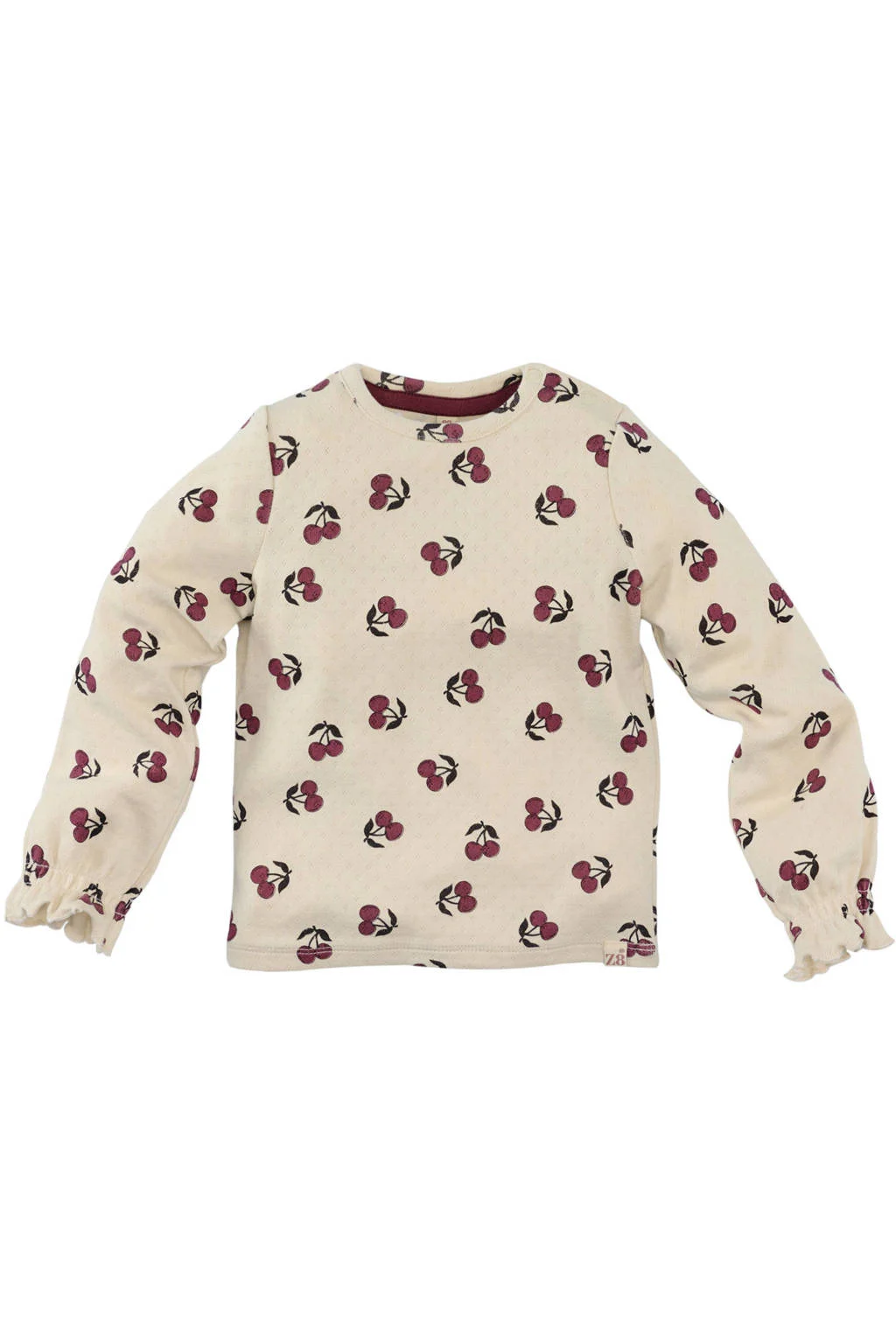 Z8 mini longsleeve Hinde ecru/donkerrood
