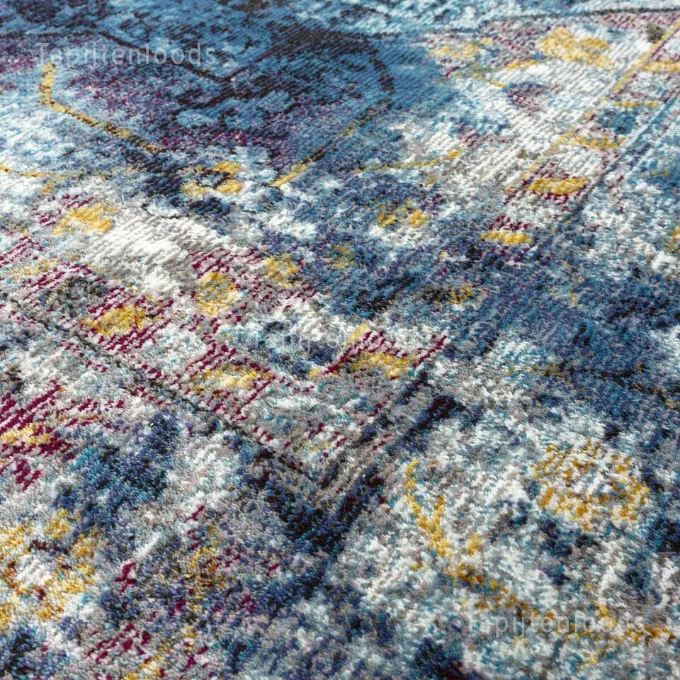 Picasso Heriz Vintage Vloerkleed Multi / Blauw Laagpolig - 240x290 CM