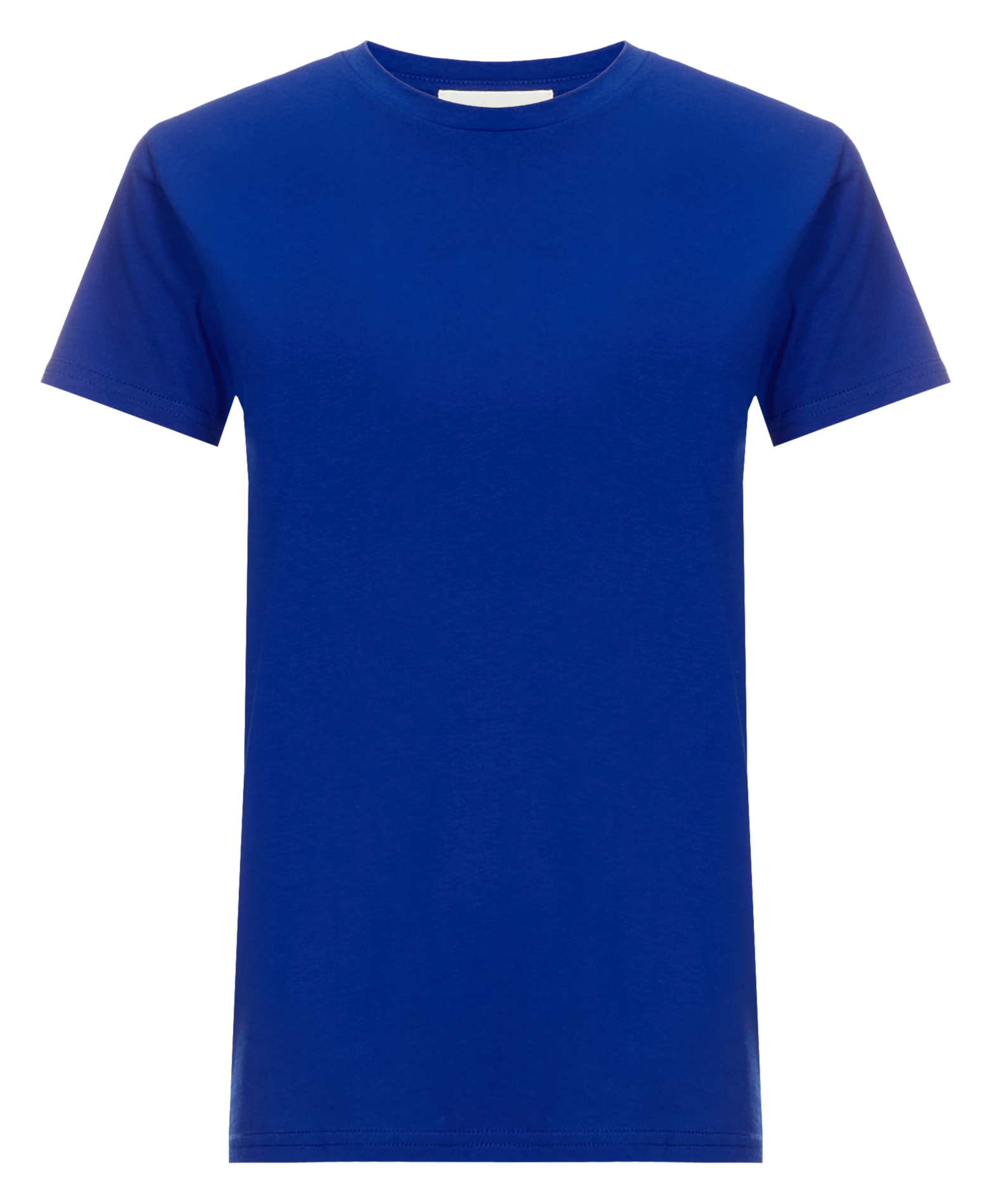 Tee-shirt col rond en coton | Bleu