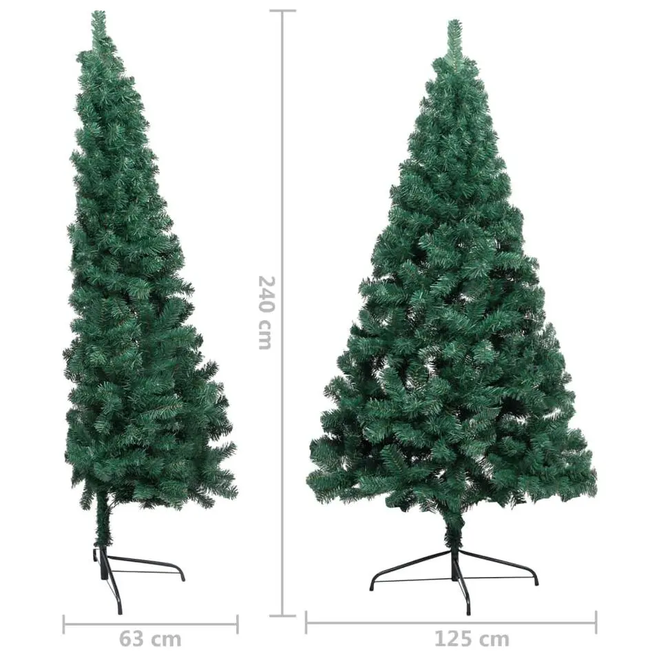 vidaXL - Halve Kerstboom - Groen - 240 x 125 cm