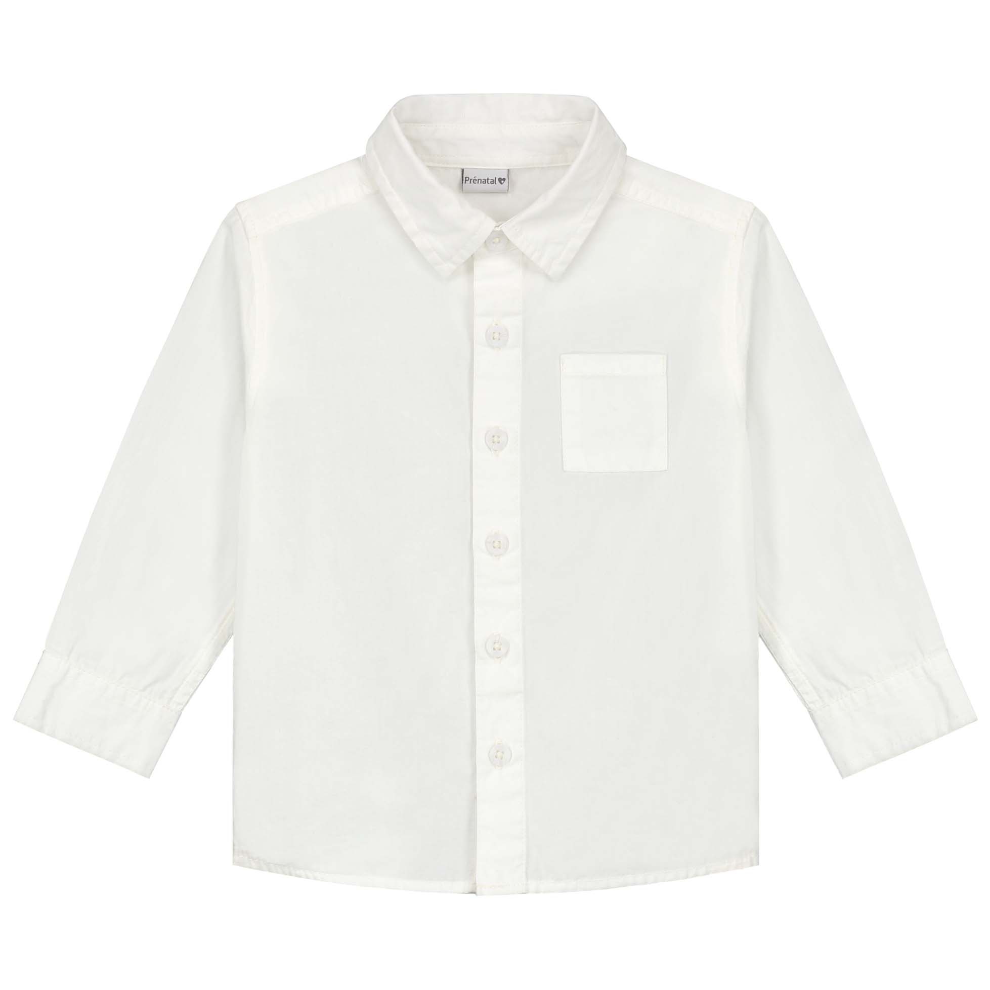 Prénatal peuter blouse lange mouwen effen wit