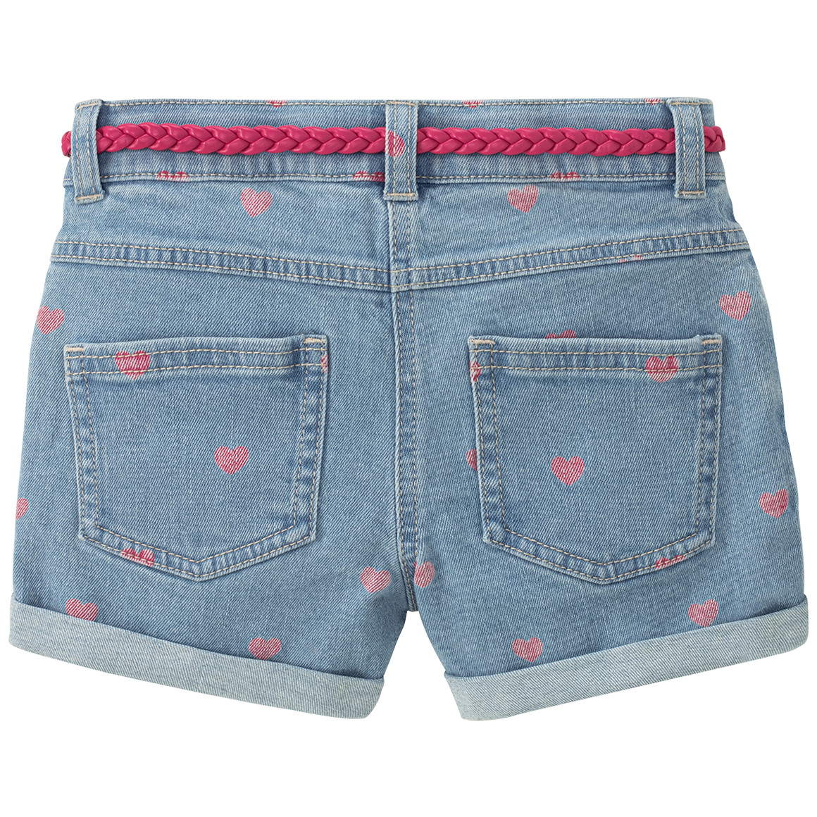 Jonas Nielsen Mädchen Jeansshorts mit Gürtel hellblau