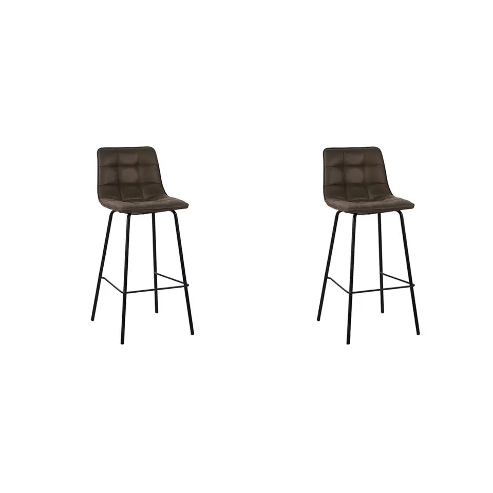 LABEL51 Barkruk Bistro - Moss - Fluweel - set van 2