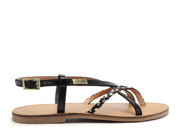 Les tropeziennes nu pieds plats femme chou noir