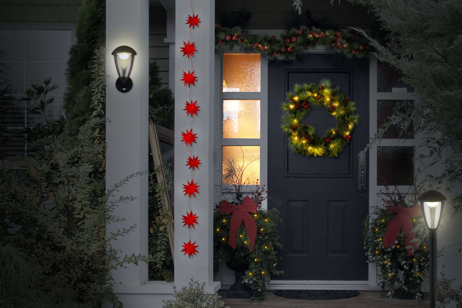 LED-Weihnachtsgirlande - mit Dekoration - 100 cm lang