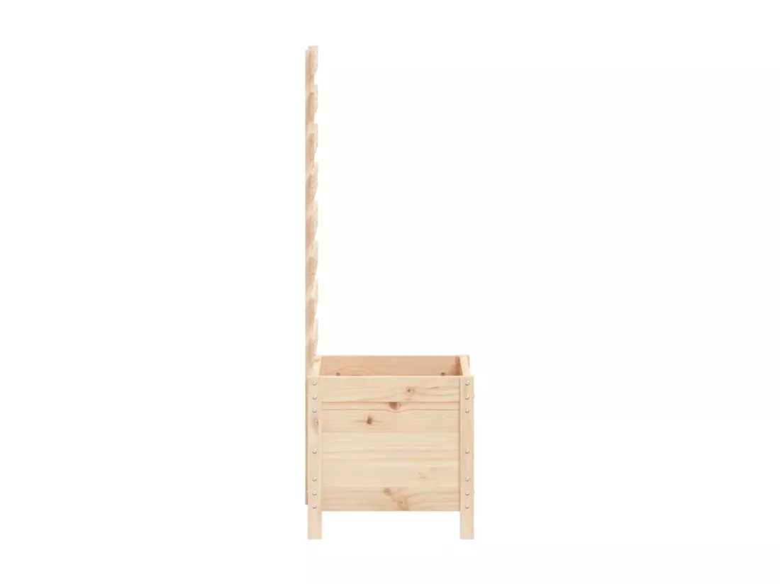 Jardinière avec support 39x39,5x114 bois de pin massif