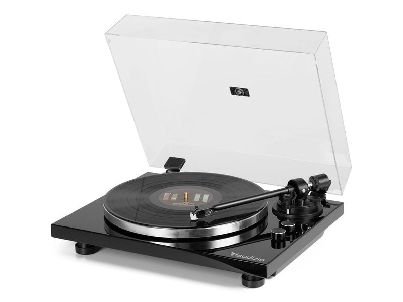 Audizio Plattenspieler Toledo Schwarz Premium-HiFi-Plattenspieler