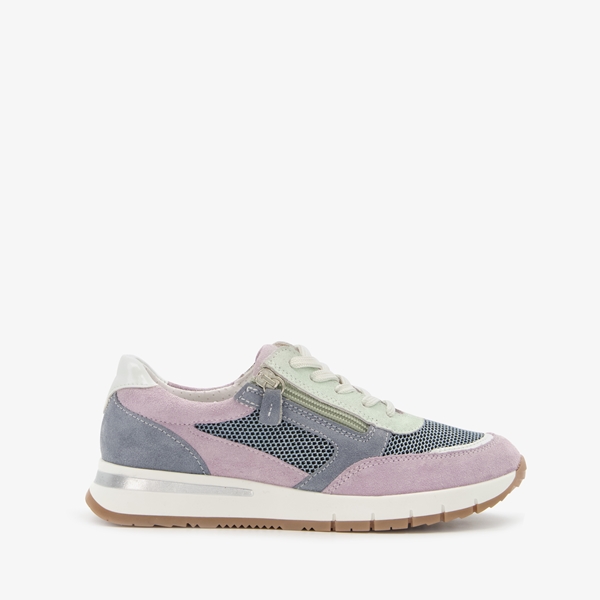 Hush Puppies leren dames sneakers met pasteltinten