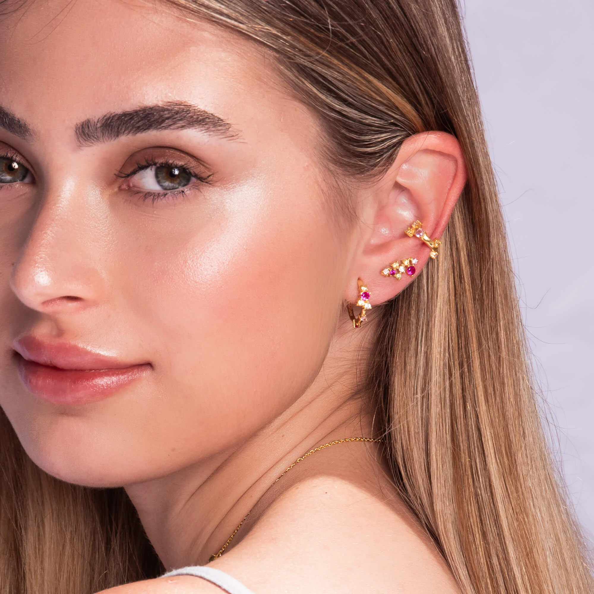 JASMINE - Les boucles d'oreilles grimpantes | Rose
