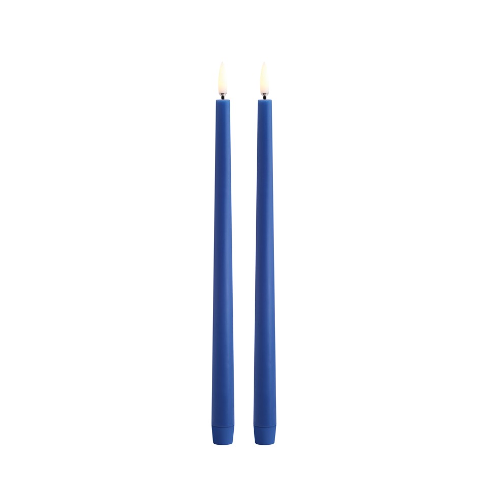 Uyuni - LED slim krone lys 2-pak - Royal blue, Smooth - 2,3x32 cm