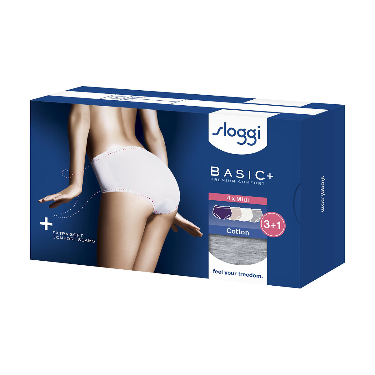 SLOGGI<br>Conjunto de 4 slips Midi Basic+