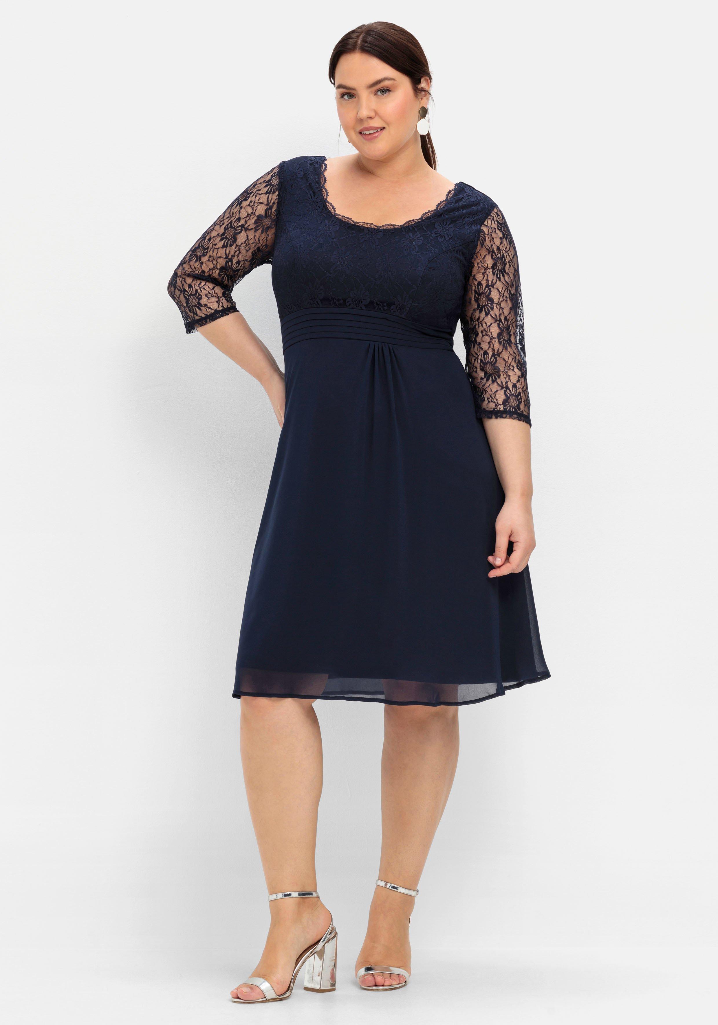 Cocktailkleid mit floraler Spitze