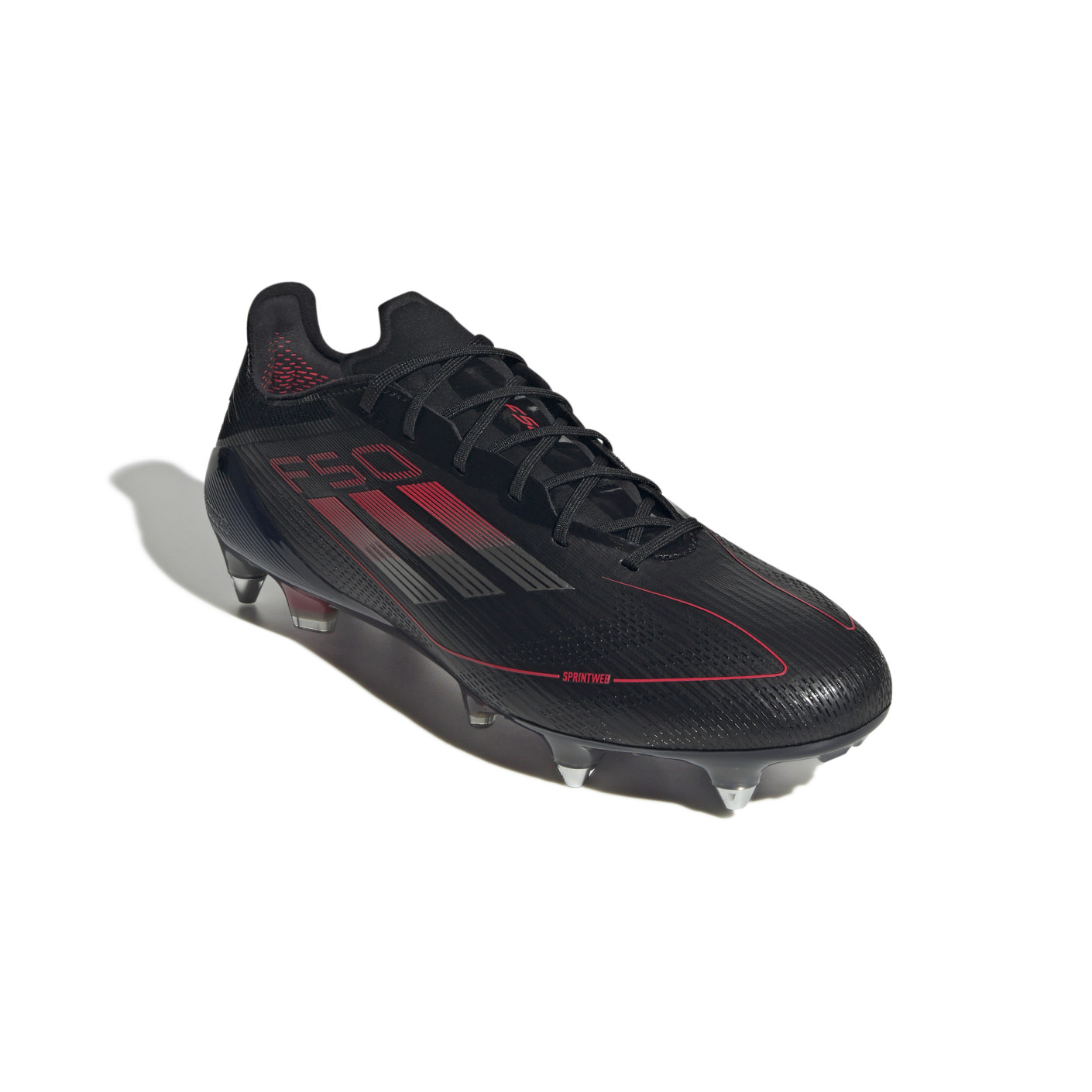 Adidas F50 Elite IJzeren-Nop Voetbalschoenen (SG) Zwart Rood Zilver