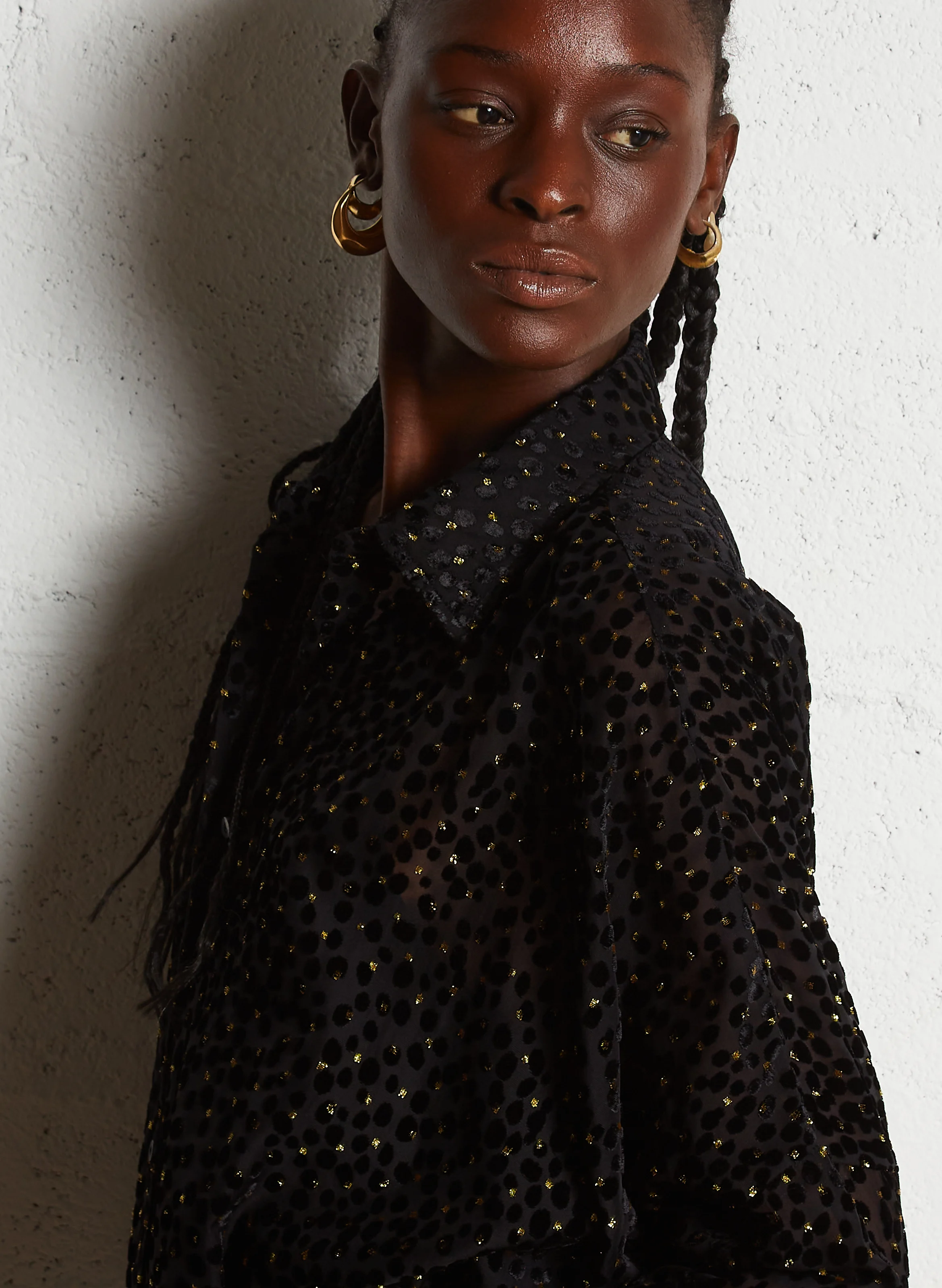 CHRISTIE - Chemise oversize col classique | Noir