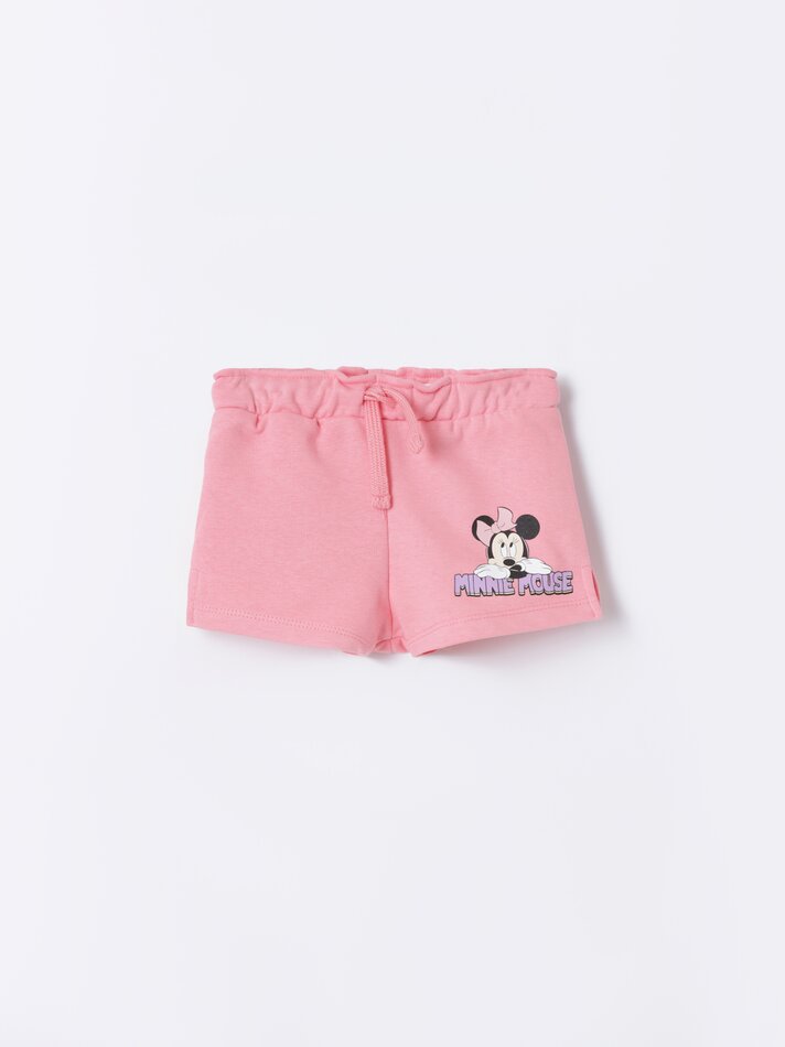 Conjunto de shorts e camiseta com babados da Minnie Mouse ©DS - Rosa claro