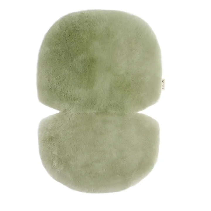 BINIBAMBA Peau de mouton pour poussette et couffin x Smallable | Vert pistache