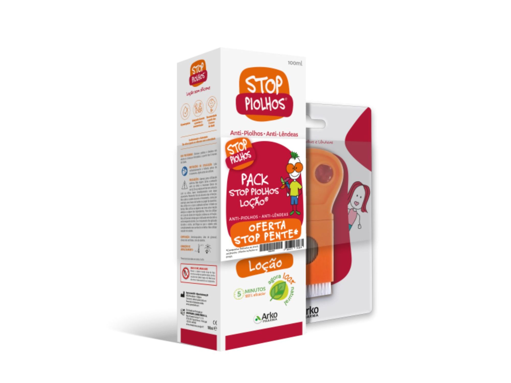 LOÇAO STOP PIOLHOS ANTIPARASITARIO COM PENTE 100ML