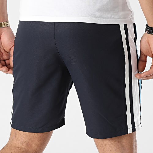 Short Jogging A Bandes Diamond 018 Bleu Marine